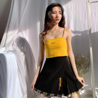 Chân Váy xòe Natthy Style phối caro vàng