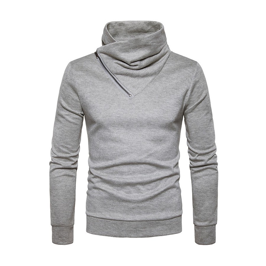 ( Siêu hot) Áo thu đông, Áo thun nam phối khóa cổ vạt chéo thu động, vải thun co dãn 4 chiều chất liệu hàn quốc  Mã N8