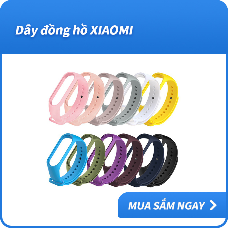 Dây Đeo Thay Thế Chất Liệu Silicon Màu Trơn Cho Xiaomi Mi Band 3 / 4 / 5