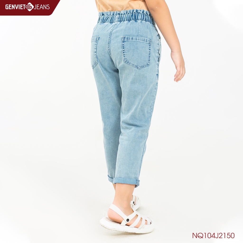 [Mã FATOP12 giảm 30K đơn 150K] Quần Jeans Dài Bé Gái Genviet Thời Trang Trẻ Em NQ104J2150