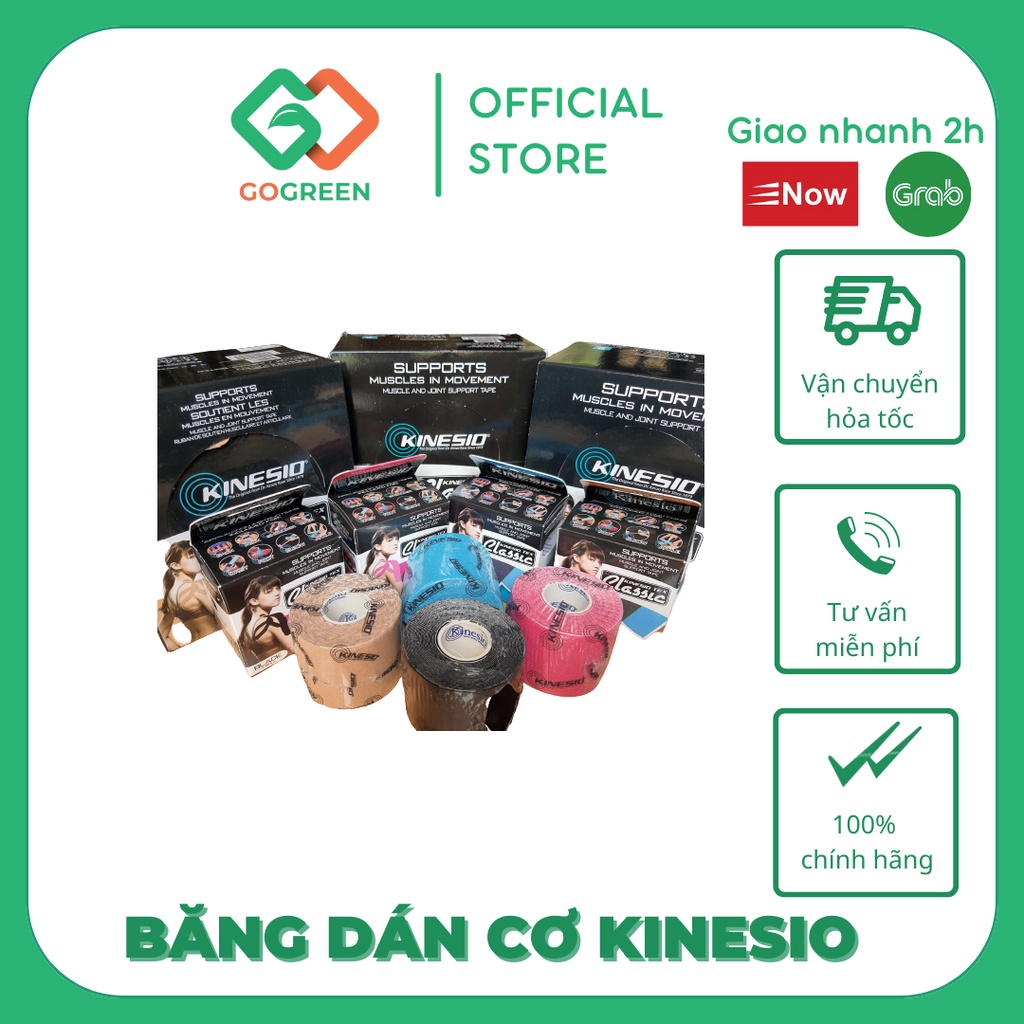 [CHÍNH HÃNG] Băng dán cơ thể thao, hỗ trợ vận động Kinesio Tex Classic - cuộn 5cm x 31.5m (Màu ngẫu nhiên)