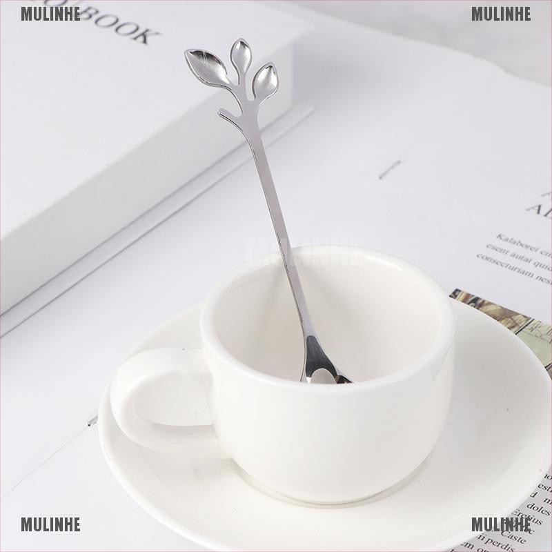 Muỗng Cà Phê Hình Chiếc Lá Mini Bằng Thép Không Gỉ