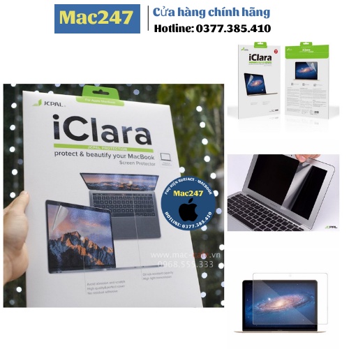 Miếng dán màn hình JCPAL iClara cho MacBook Air, Macbook pro, Macbook M1 chính hãng đủ dòng