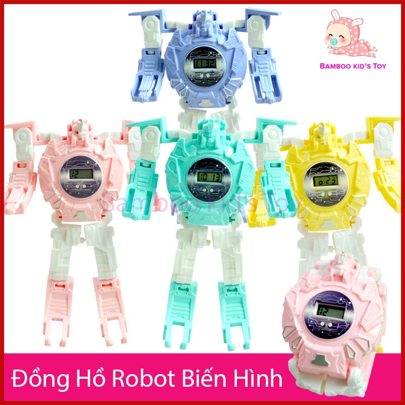 Đồng hồ trẻ em robot biến hình, Đồng hồ điện tử trẻ em robot biến hình cực độc mẫu mới nhất, fullbox