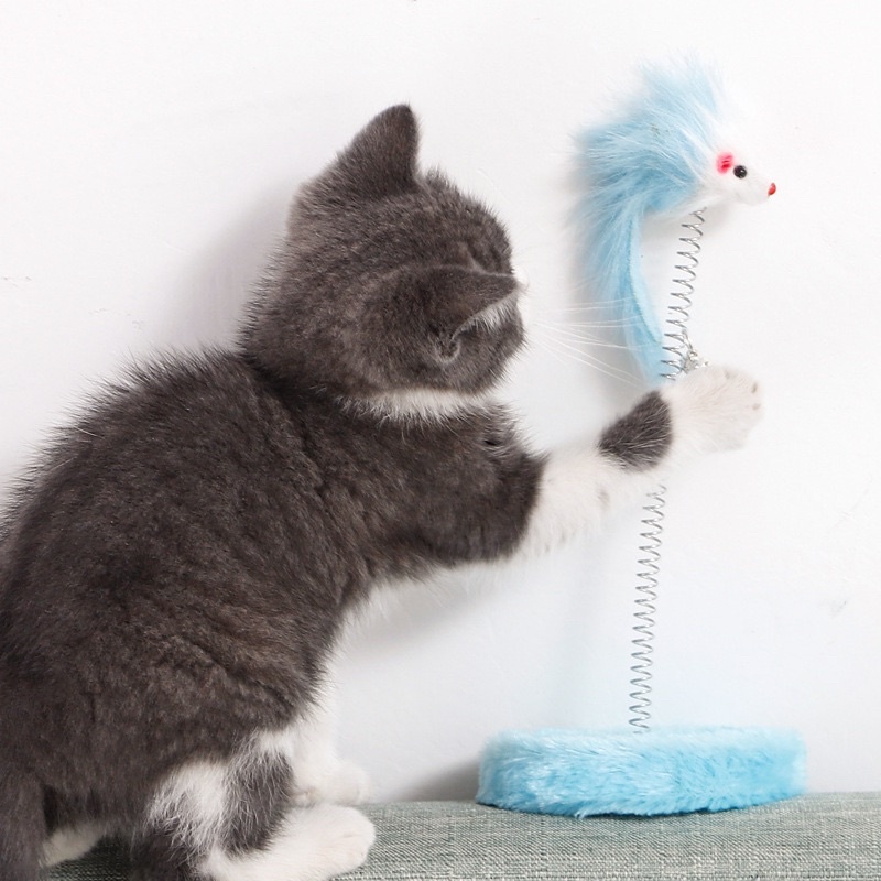 Bàn cào móng có chuột đồ chơi cho mèo xả stress - mài móng !