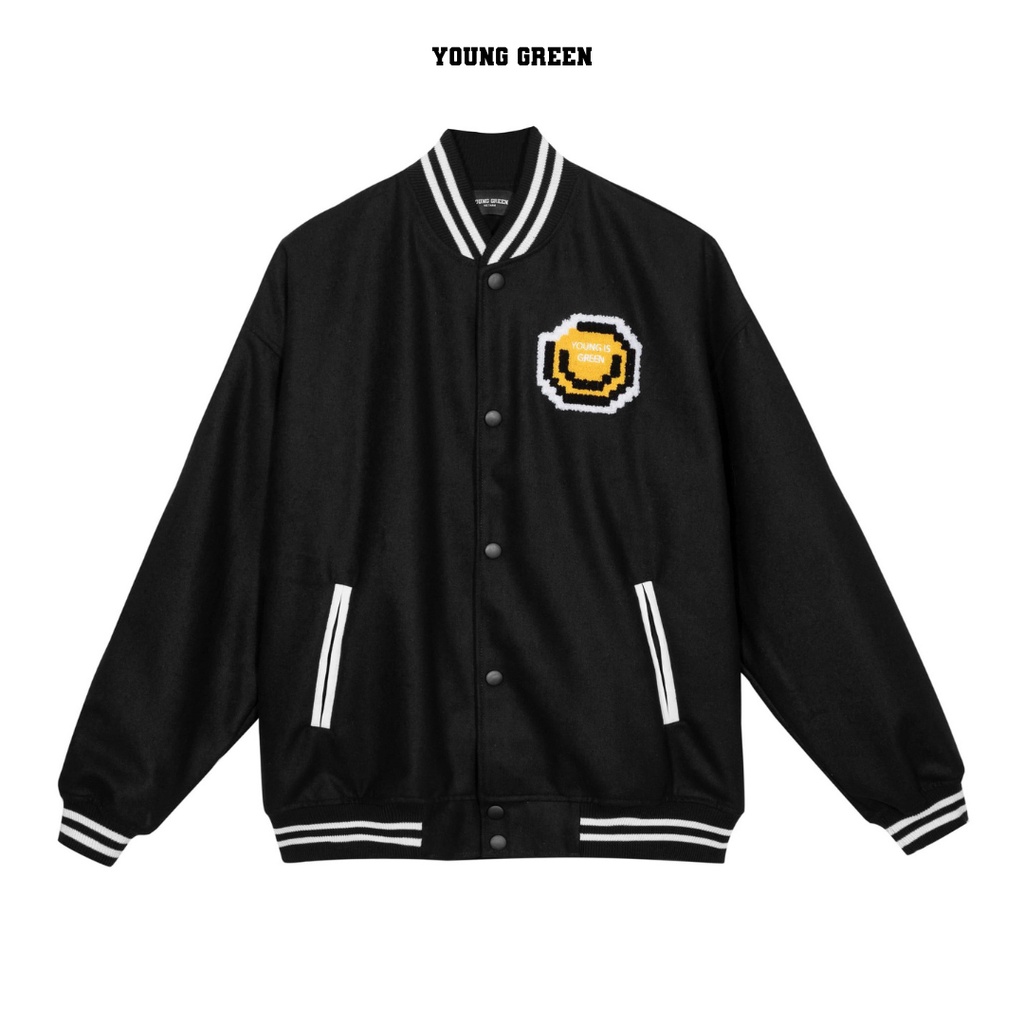 Áo Khoác Dạ YOUNG GREEN Icon Varsity Jacket