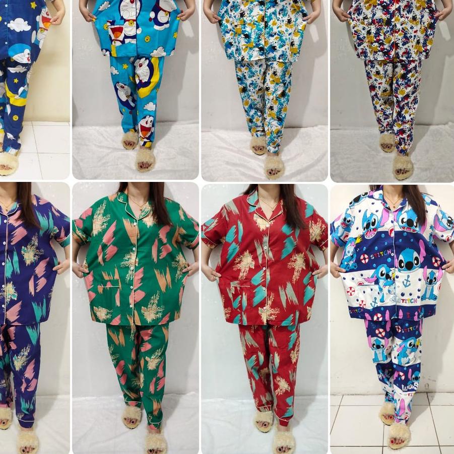 Bộ Quần Áo Ngủ Pajama Hình DORAEMON STITCH