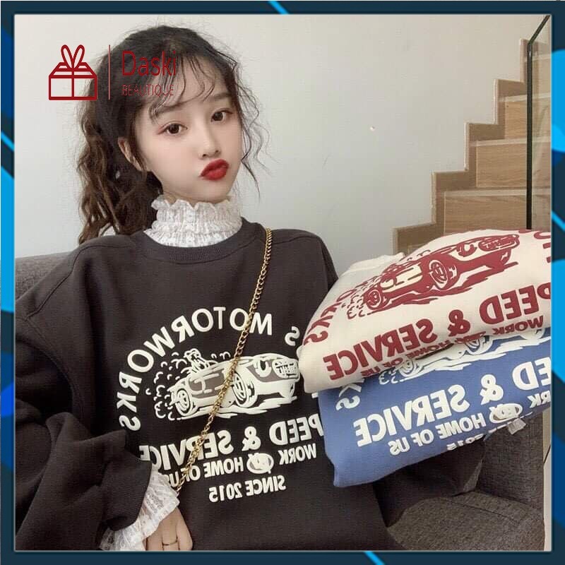 Áo SWEATER nỉ bông unisex Mã Vạch Daski , Áo nỉ dài tay phong Ulzzang