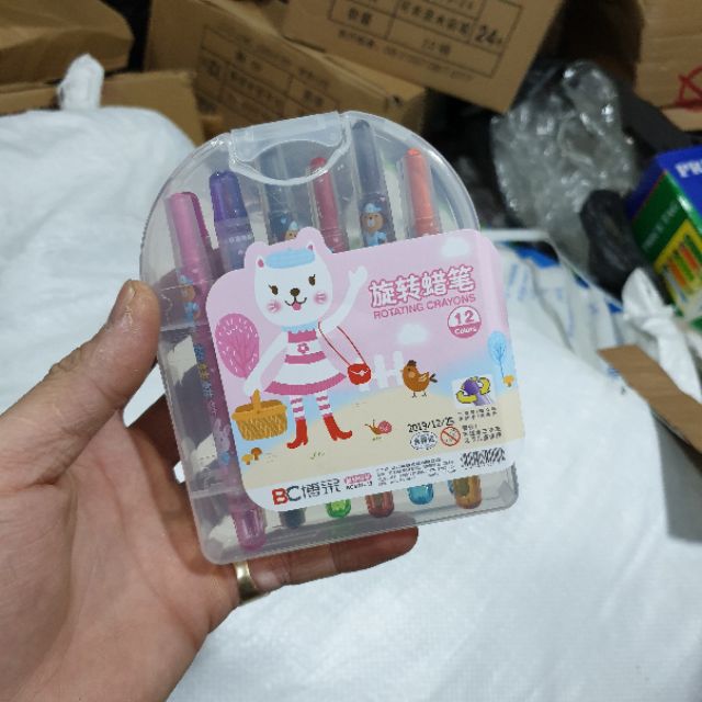 BÚT SÁP VẶN TÔ MÀU 12 MÀU