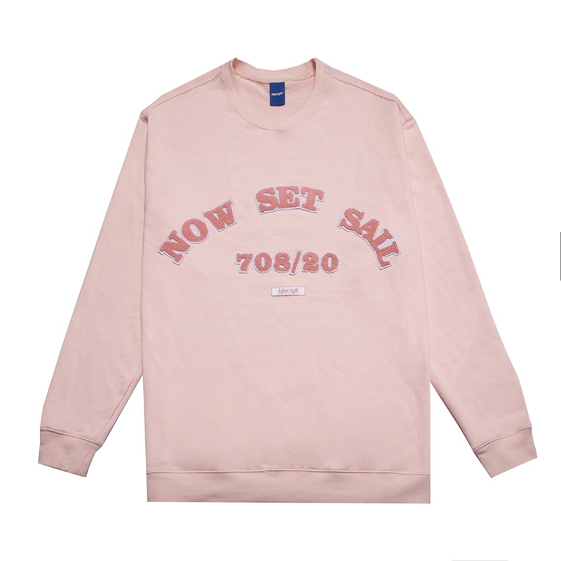 Áo thun nữ tay dài dáng rộng in chữ phong cách Hàn Quốc