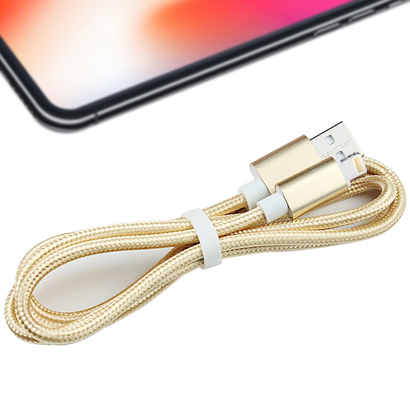 Cáp Sạc Truyền Dữ Liệu Dây nylon Bện Cho Điện Thoại Di Động YKD YR