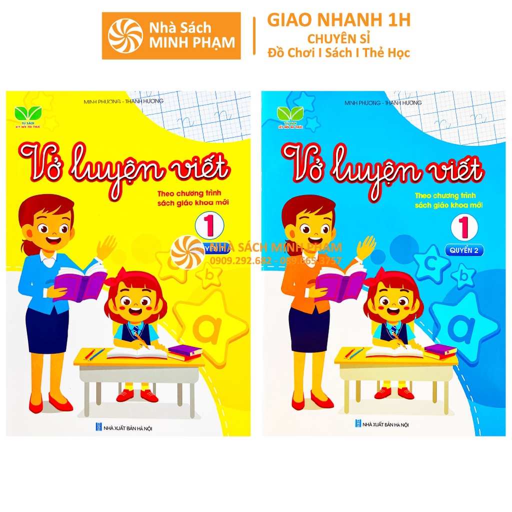 Sách - Combo Vở Luyện Viết Lớp 1 - Chương trình Kết nối tri thức với cuộc sống - Quyển 1,2