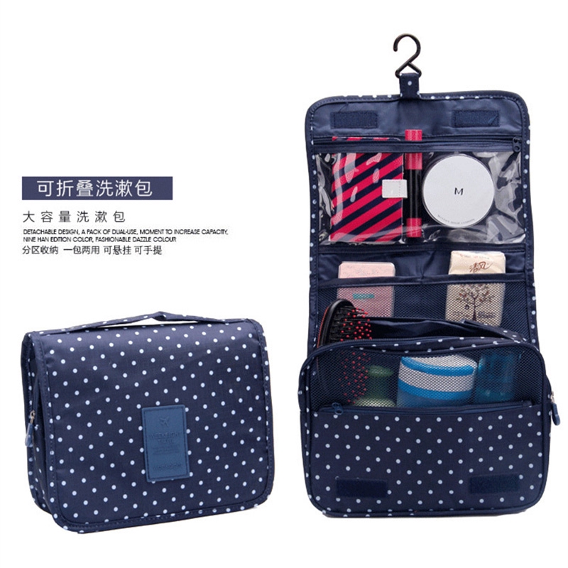 Túi đựng mỹ phẩm Ossayi vải oxford chống thấm nước có thể gấp gọn sắp xếp ngăn nắp tiện dụng