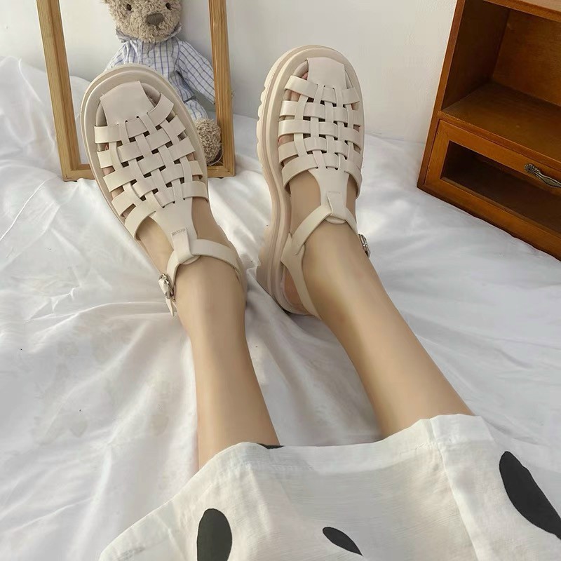 Sandal rọ Quảng Châu chất nhựa đúc cao cấp đế thô 5p lên chân chất lừ | BigBuy360 - bigbuy360.vn