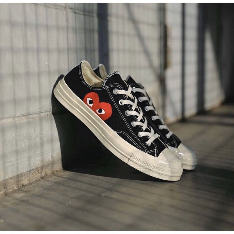 [ CHÍNH HÃNG ] giày sneaker CONVERSE CDG BLACK HI-LOW