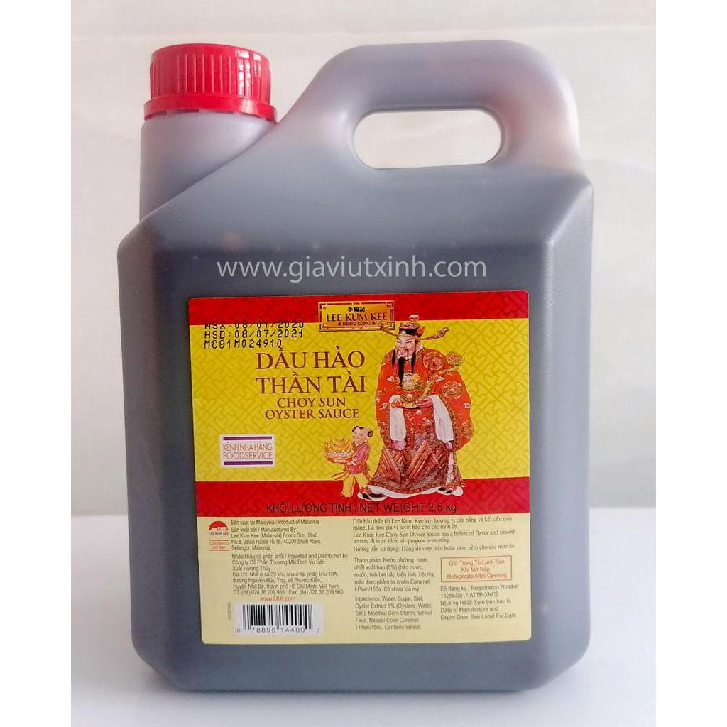 DẦU HÀO THẦN TÀI 2.5KG LEE KUM KEE - CHOY SUN OYSTER SAUCE HONGKONG