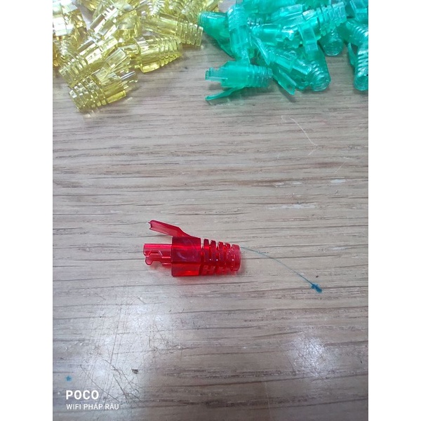 Đầu chụp mạng nhựa boot color RJ45 Bịch 100 đầu