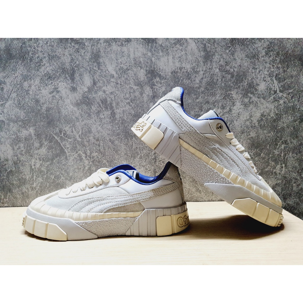 2hand  Giày Pu.ma xanh phối da lộn