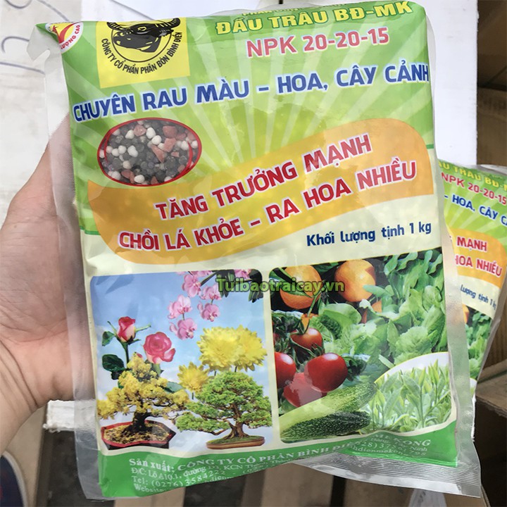 Phân bón dinh dưỡng bật chồi, hoa nhiều Đầu Trâu NPK 20-20-15 TE - T62