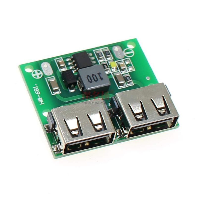 Mô-đun sạc pin 2 cổng USB hạ điện thế DC-DC 9V 12V 24V xuống 5V 3A0Mô-đun sạc pin 2 cổng USB hạ điện thế