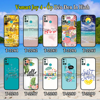 Ốp lưng Vsmart Joy 4 dẻo đen in hình Hello Summer (mùa hè sôi động)