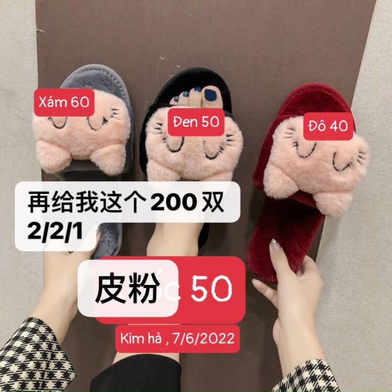 Dép lông mang trong nhà