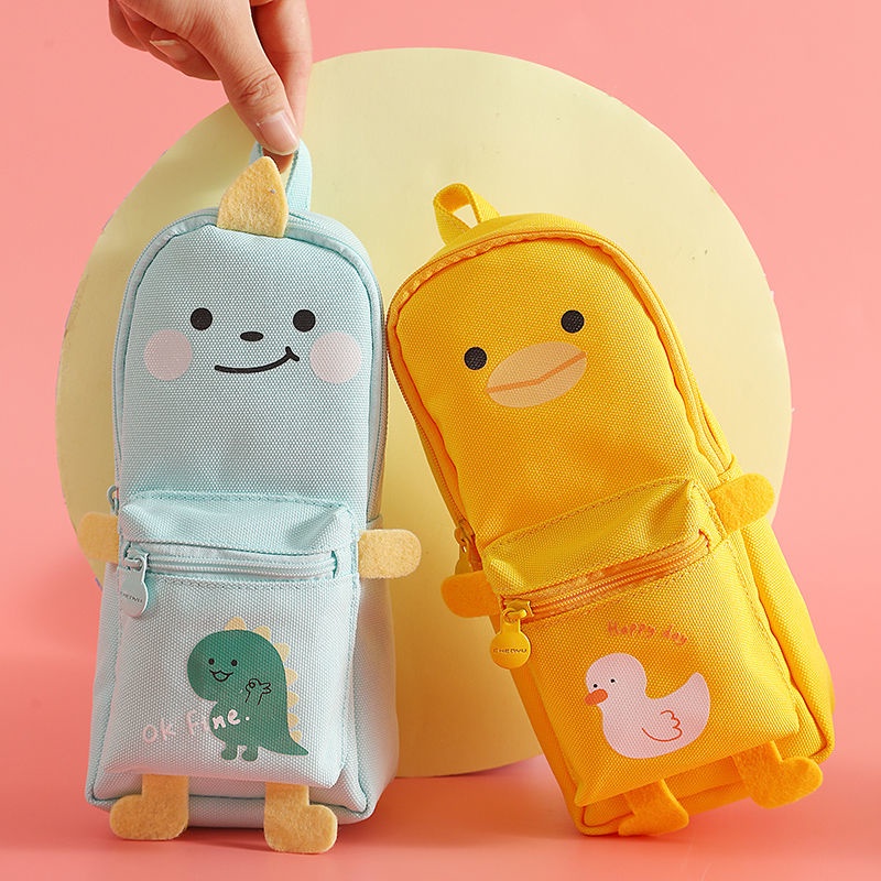 Túi Đựng Bút Bằng Vải Canvas Cỡ Lớn Đa Năng Phong Cách Hàn Quốc Cho Học Sinh Ốp