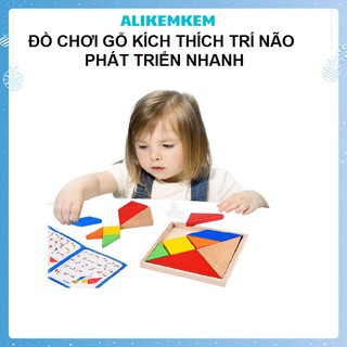 Đồ Chơi Ghép Hình [𝐅𝐑𝐄𝐄𝐒𝐇𝐈𝐏] Xếp Gỗ Trong Khung Hình Vuông