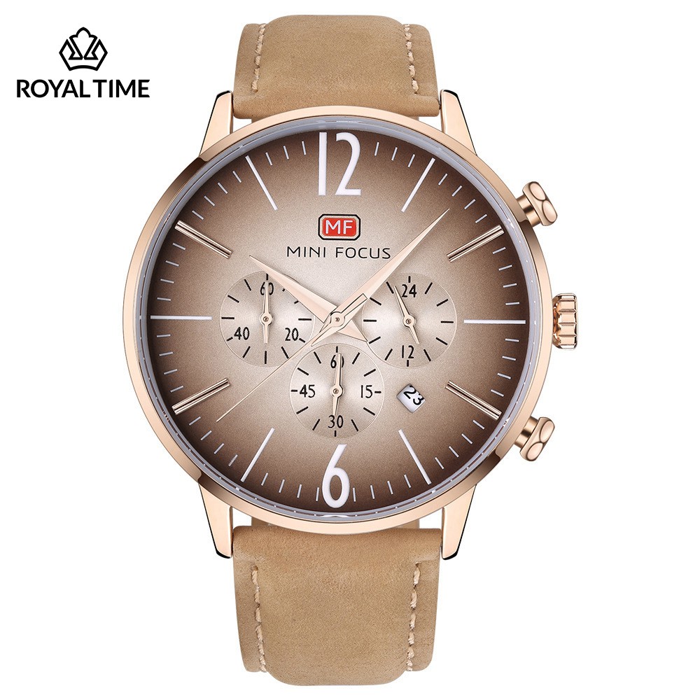 [Tặng vòng tay]Đồng hồ nam Mini Focus chính hãng MF0114G.02 dây da cao cấp