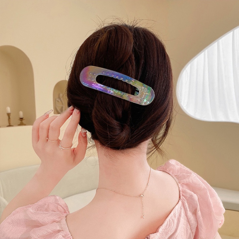 Kẹp Tóc Bằng Nhựa Acrylic Mờ Phong Cách Hàn Quốc Dễ Phối Đồ Dành Cho Nữ