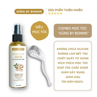 Combo xịt mọc tóc và lăn kim “Gừng By Bonnie “ siêu mọc tóc