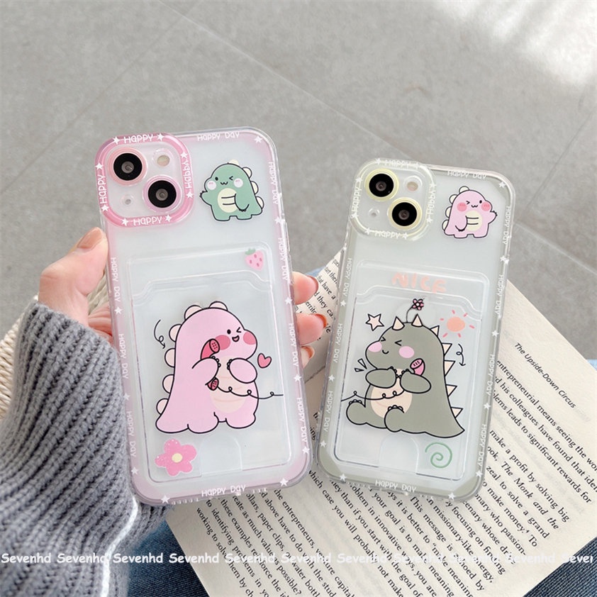 Ốp Điện Thoại Mềm Trong Suốt In Hình Khủng Long Cho iPhone 14 13 12 11 Pro Max X XR Xs Max 8 7 6 6s Plus SE 2020