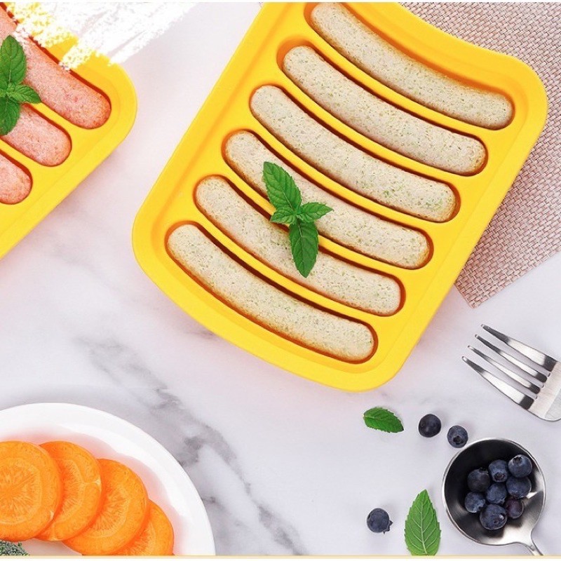 Khuôn silicone cao cấp làm xúc xích và bánh cho bé