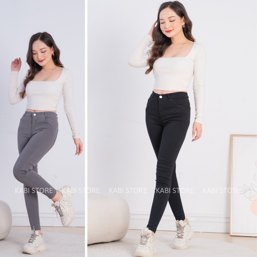 Quần Bò Giấy - Quần Jean Nữ Lưng Cao Co Giãn 4 Chiều Siêu Hack Dáng Kabi J01 | BigBuy360 - bigbuy360.vn