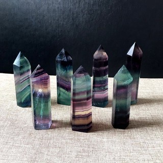 Đá Fluorite nhân tạo kiểu dáng lục giác có đầu nhọn dùng làm quà tặng