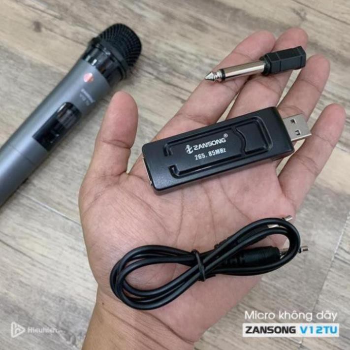 MICRO HÁT KARAOKE KHÔNG DÂY V12 DÀNH CHO LOA VÀ AMLY