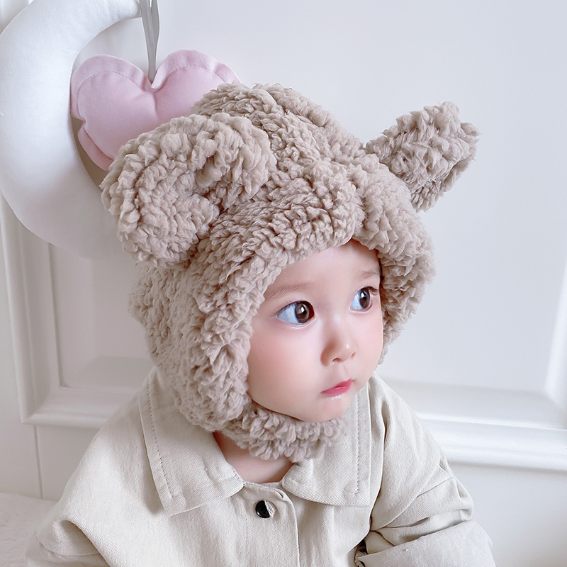 Mũ giữ ấm thiết kế có tai phong cách Hàn Quốc đáng yêu cho bé