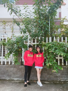 Áo hoodie đỏ ( ảnh thật 100%)
