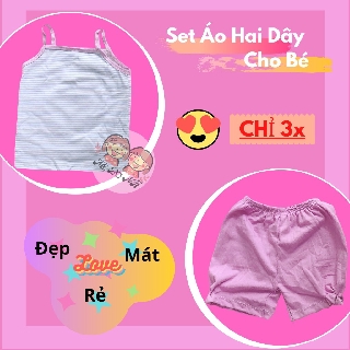Đồ Bé Gái ❤️ HÀNG ĐẸP ❤️ FREESHIP ❤️ Quần áo bé gái AD090620.8 ❤️ Cotton ❤️ Mát ❤️ Set Áo Hai Dây Quần Đùi