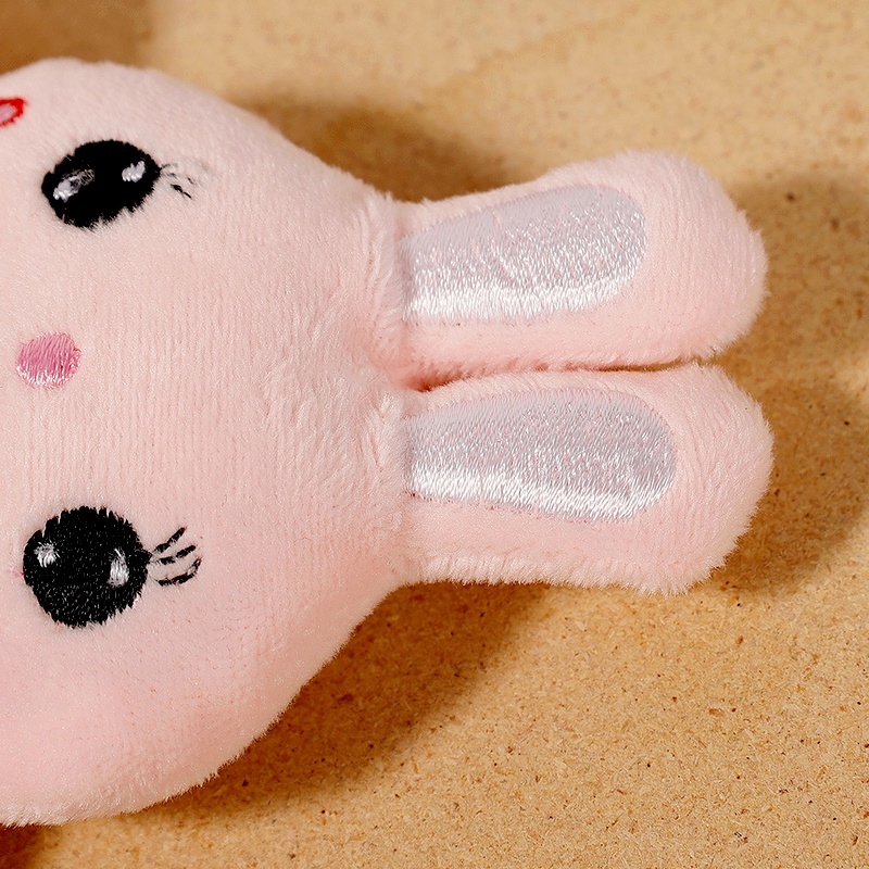 Dây buộc tóc cao su co giãn hình thỏ hoạt hình nhồi bông cho nữ