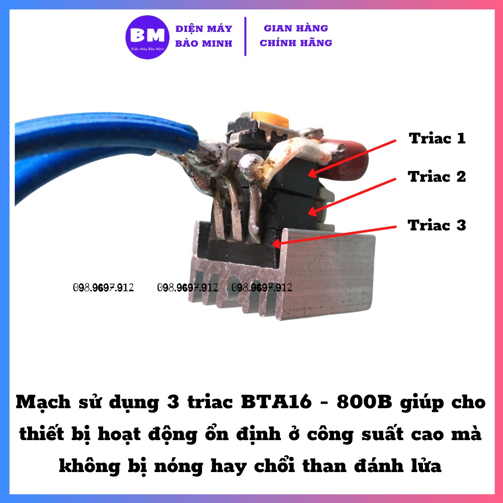 Mạch cản điện 220v về 110v - Dùng cho máy khoan, mài, cắt, xay sinh tố, rửa xe