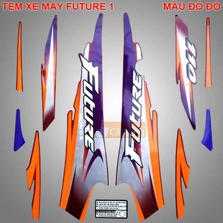 Tem xe Future, Decal xe Future 1 ĐỎ ĐÔ Tem loại tốt 3 LỚP