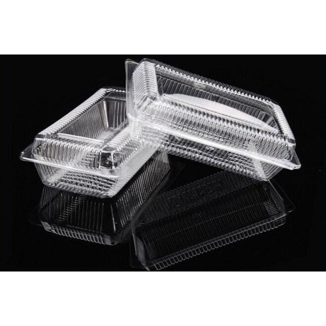 50 Hộp nhựa 18.9 x 13 x 4 cm dùng để đựng xoài lắc, bánh kẹo, rau đỗ, xôi gấc H55 - Plastic box