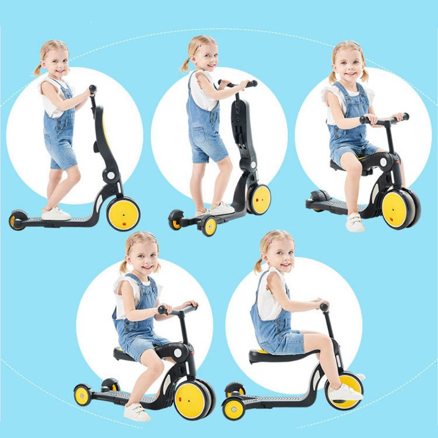 Xe Scooter Đa Năng - Xe Thăng Bằng - Xe Chòi Chân - Xe Đạp Trẻ Em - Xe 5 Trong 1 Dành Cho Bé Từ 1,5 đến 6 Tuổi.