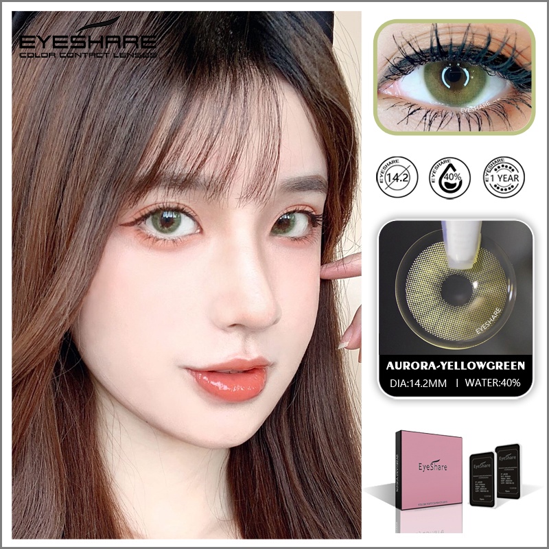 EYESHARE Cặp kính áp tròng nhiều màu sắc tùy chọn tự nhiên lens thời trang