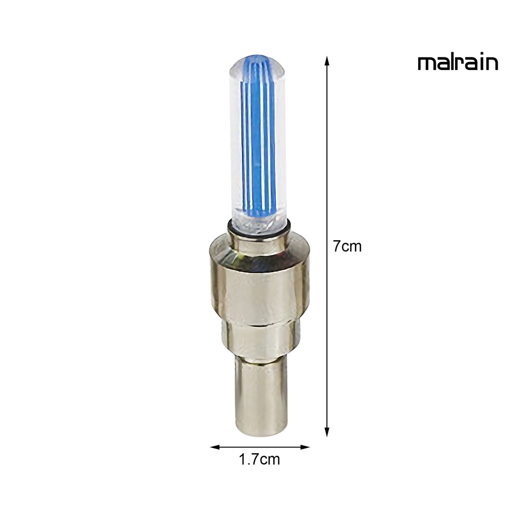 Set 2 Đèn LED Neon Gắn Van Bánh Xe Đạp Leo Núi Bằng Thép Không Gỉ Màu Neon Dễ Lắp Đặt