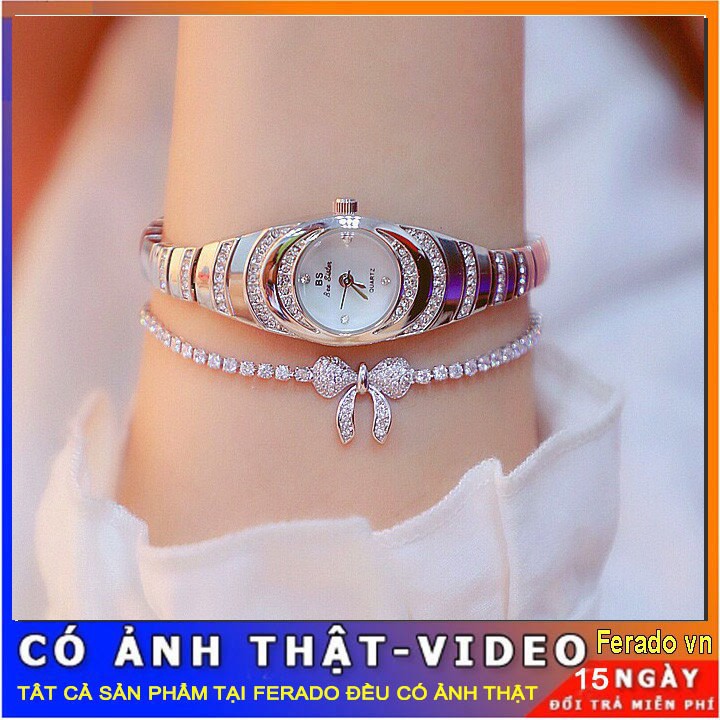 Đồng hồ lắc tay nữ Bee Sister Mini6 Thời trang Hàn Quốc dây thép không gỉ