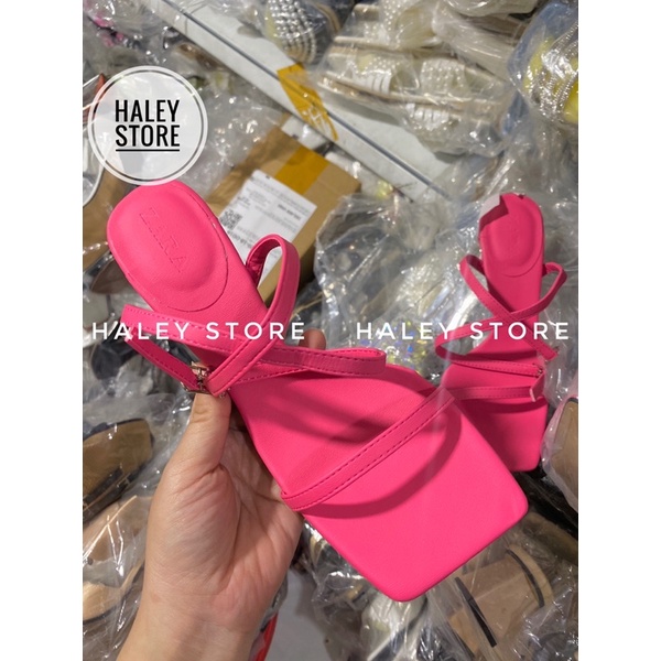 Giày sandal nữ HALEY STORE khoét eo thời trang quai ngang dây mảnh cài chéo mẫu mới tiện lợi rẻ bền đẹp tiểu thư cá tính