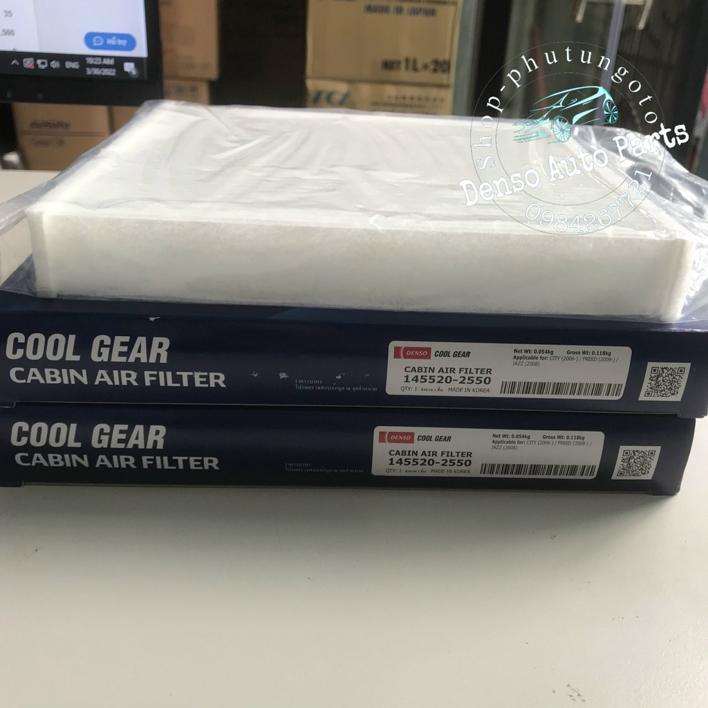 Lọc gió điều hòa Honda City đời 2013-2020, Civic ,CRV 1,5 đời 2017 trờ về sau chính hãng Denso mã 145520-2550