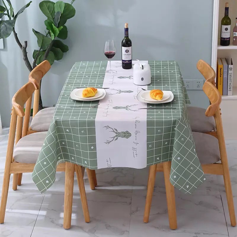 Khăn Trải Bàn Ô Vuông Caro Hàn Quốc, Thảm Picnic Vải Peva, Phông Nền Chụp Ảnh Vintage Trang Trí Bàn Học